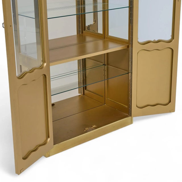 Mastercraft Mid Century Brass Vitrines Cabinet - Pair For Sale - Image 11 of 11