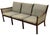 1950s Mid-Century Modern Three-Seater Sofa in Mahogany Frame by Poul Jeppesens, 1950s For Sale - Image 5 of 14