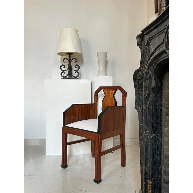 Art Deco Amsterdam School Armchair, 1930 For Sale - Image 3 of 8
