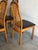 Wood Solid Oak High-Back Dining Chairs Set of 5 With Brown Upholstery Vintage 1980s For Sale - Image 7 of 11