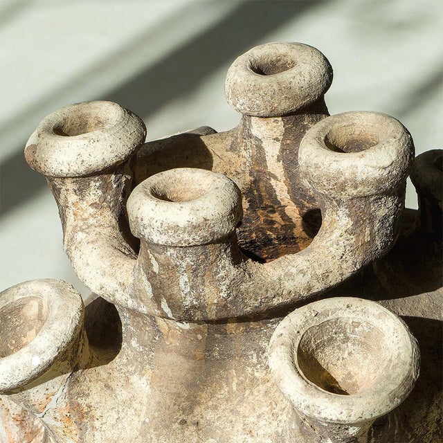 Unglazed Tamegroute Clay Sculptural Vessel – Morocco For Sale - Image 4 of 6
