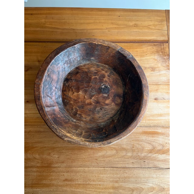 Primitive, rustic European dough bowl. Great for display, rounding up vegetables in the kitchen or holding napkins on an...