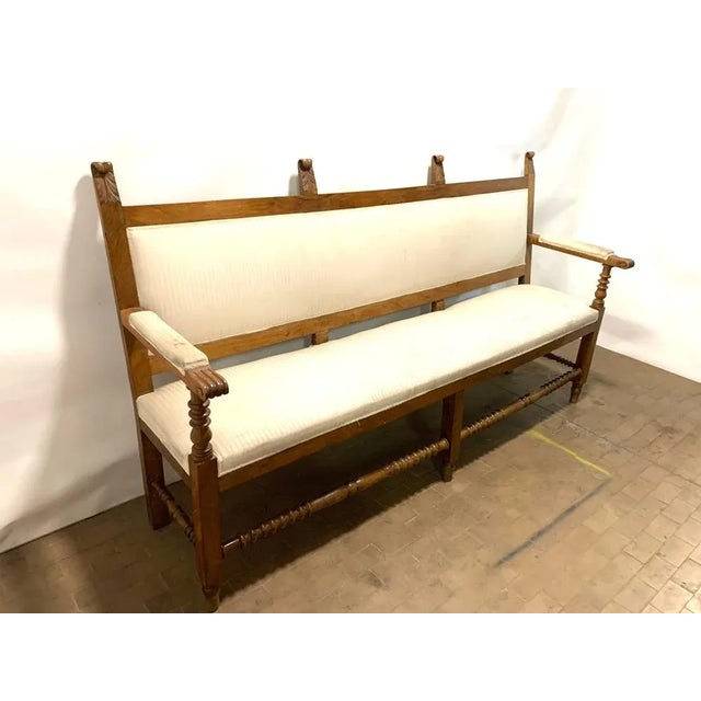 Vintage Italian Walnut Sofa For Sale - Image 3 of 9