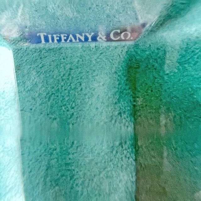 Tiffany & Co. Faceted Crystal Paperweight Emerald Cut Signed Vintage Antique For Sale - Image 10 of 12