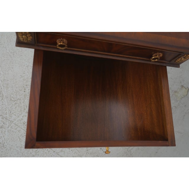 Maitland Smith Mahogany Drop Side Empire Sewing Table For Sale In Philadelphia - Image 6 of 18