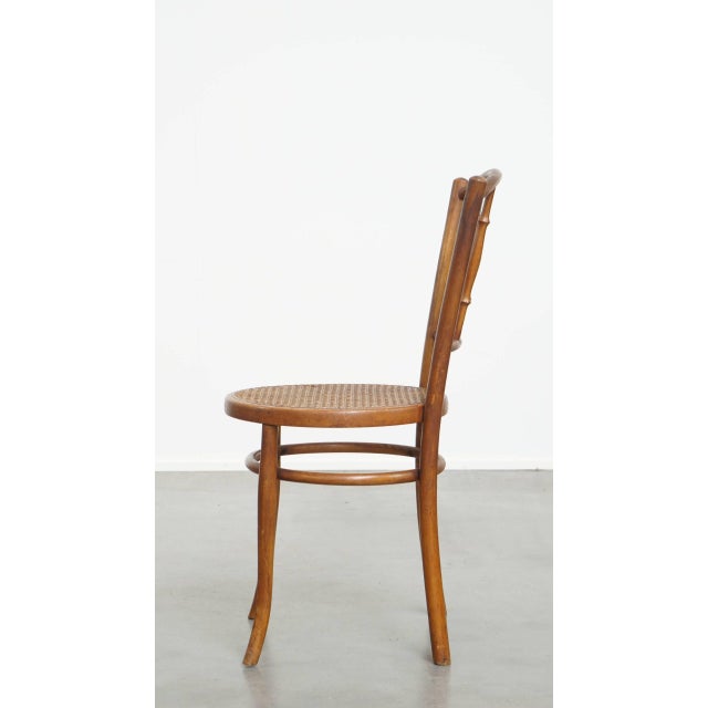 1960s Vintage Bistro Chair with Wicker Seat For Sale - Image 5 of 12