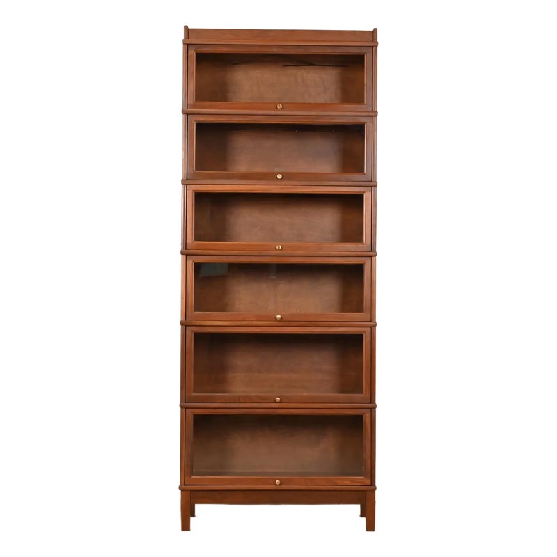 Arts & Crafts Walnut Six-stack Barrister Bookcase By Hale