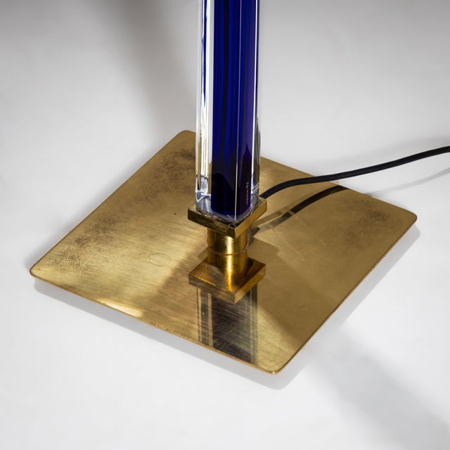 Late 20th Century Blue Murano Glass Floor Lamp “Tolboi” by Venini, Italy For Sale In New York - Image 6 of 10