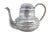 Silver Round Kettle with Reliefs on Monogram Cards with Hinged Lid and Coated Handle, in Good conditions.