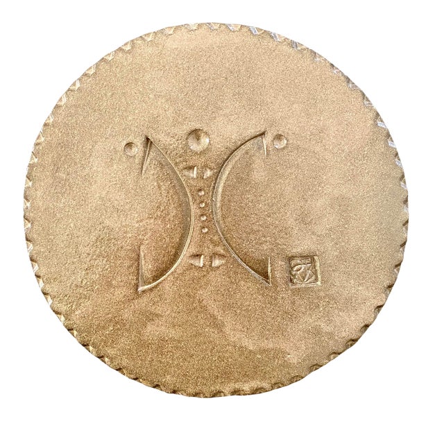 Mid-Century Paolo Soleri Arcosanti Cosanti Abstract Pottery Tile For Sale