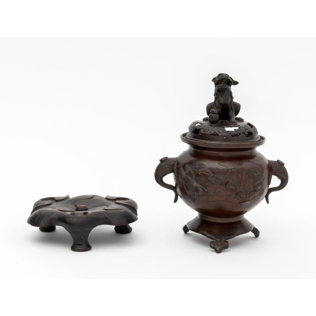 Chinese Patinated Bronze Tripod Censer For Sale - Image 10 of 12