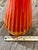 Orange Vintage Le Smith Bittersweet Ribbed Amberina Swung Vase - 26” H For Sale - Image 8 of 8