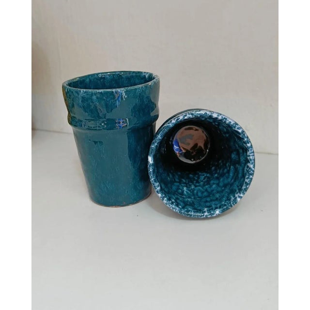 Set of 6 Moroccan Porcelain Cups For Sale - Image 6 of 10