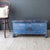 Rustic Blue Painted Cedar Blanket Chest Trunk With Empire C Curved Feet For Sale - Image 6 of 17