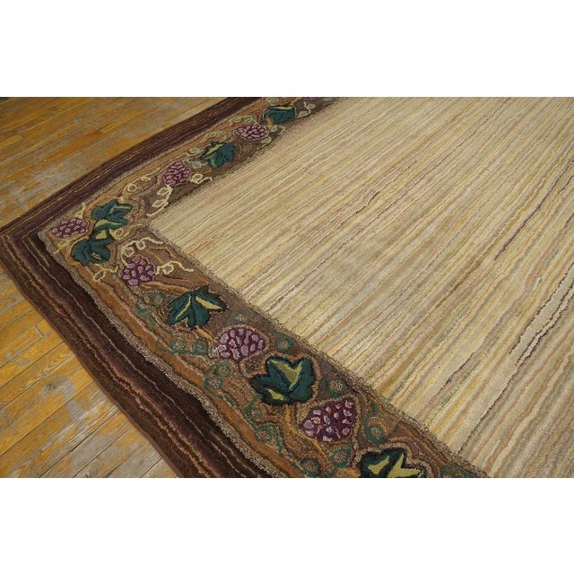 Textile Antique American Hooked Rug 8' 8" x 11' 8" For Sale - Image 7 of 12