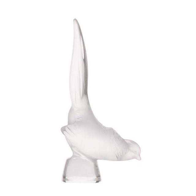 1960s Lalique Figural Frosted Crystal Bird For Sale - Image 4 of 6