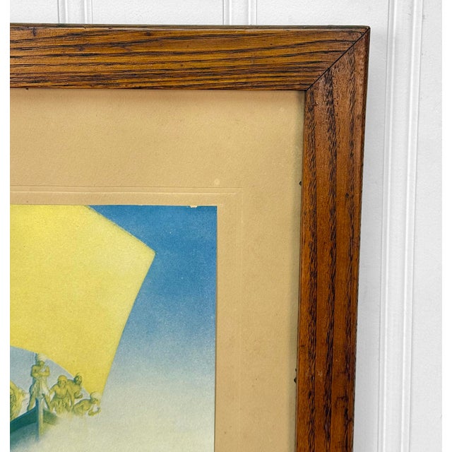 Blue Antique 1906 Maxfield Parrish Prince Codadad Framed Lithograph - 15x20 For Sale - Image 8 of 12