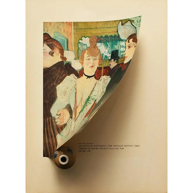 The School of Paris 1950s After Toulouse-Lautrec "La Goulue Entering the Moulin Rouge" Vintage Full Color Impressionist Print For Sale - Image 3 of 8