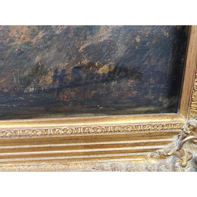 1950s H. Schmidt, Shepherd in a Landscape, 1950s, Oil on Canvas, Framed For Sale - Image 5 of 12