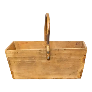 Antique English Wood Carrying Basket