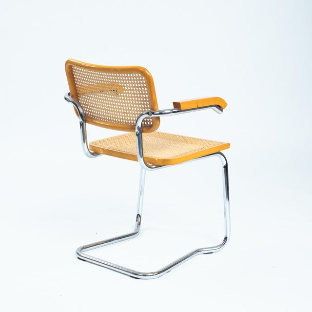 Brown Bauhaus Beech and Wicker Chairs, 1970s, Set of 4 For Sale - Image 8 of 18