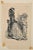 Two Figures is an Original woodcut print realized by Bernard Naudin (1876-1946). The artwork is in good condition on a...