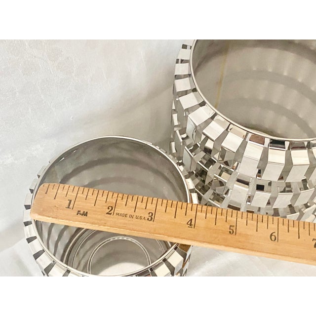 Late 20th Century Y2k Glamour to Your Tabletop With This Striking Pair of Party Lite "Enchanted Linear" Candle Holders For Sale - Image 13 of 16