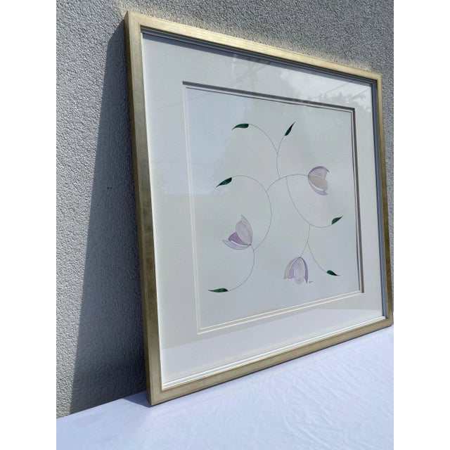 This is a really soft and pretty watercolor painting of flowers by artist Blakely Hamblen. This large scale artwork on...