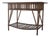 Vintage Rustic Boho Rattan Table With Shelf For Sale