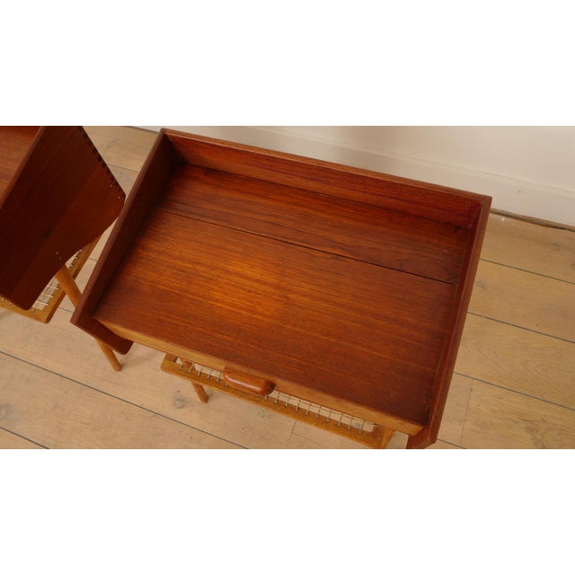 Brown Danish Bedside Tables in Teak, Set of 2 For Sale - Image 8 of 16