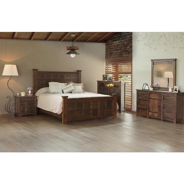 The Atlantic Bedroom Collection by Crafters and Weavers features multi-wood panels and hand wrought decorative hardware to...