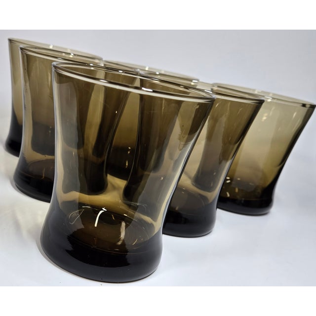Mid Century Expresso Lowball Glasses- Set of Six For Sale - Image 9 of 9
