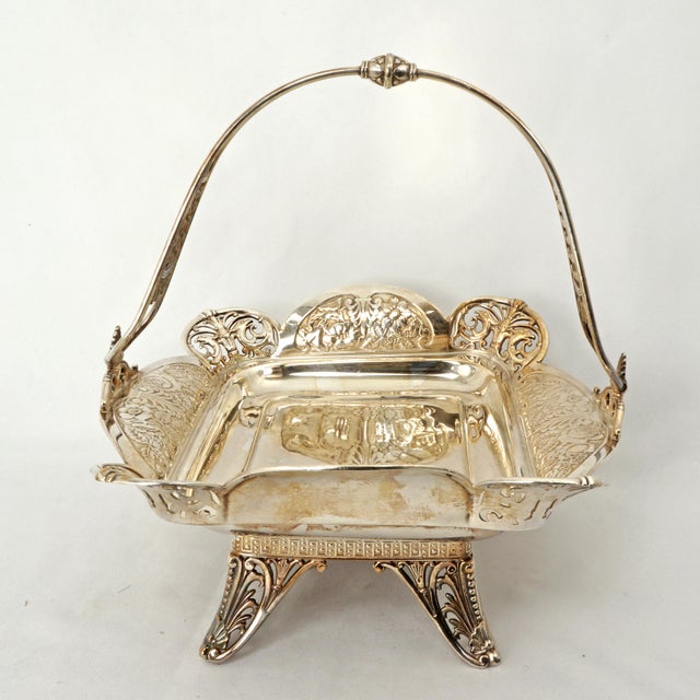 Late 19th Century Late 19th Century James Tufts Victorian Silver Plate Cake Basket Circa 1870 For Sale - Image 5 of 12