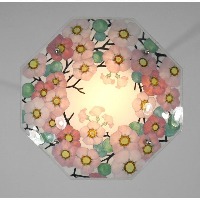 French Art Deco Pendant Light by Loys Lucha - 1930 Chandelier France For Sale - Image 9 of 16