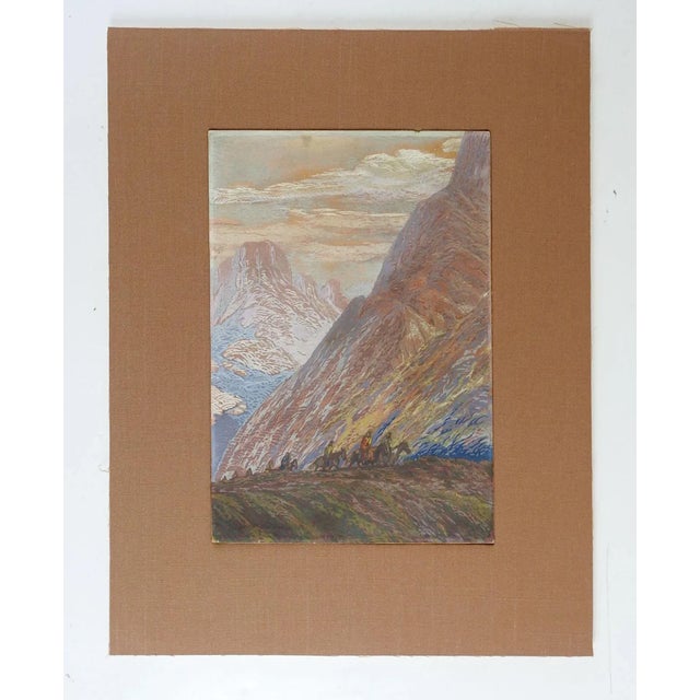 Rustic Vintage Fred Grayson Sayre Mountain Landscape Serigraph For Sale - Image 3 of 4