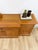 Antique Style Oak Office Credenza With Locking Doors and Finished Back For Sale - Image 11 of 17