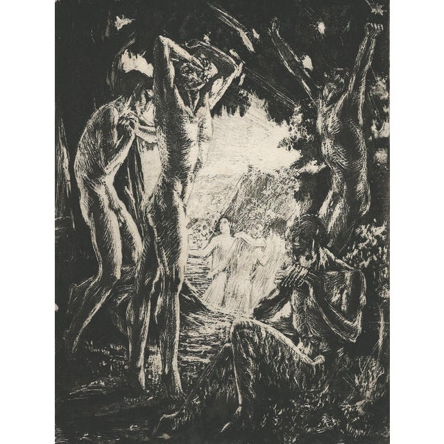 Raphaël Drouart, The Awakening of the Fauns, 1920s, Etching For Sale - Image 3 of 11