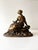 Antique Victorian Neoclassic Gilted Spelter Figure of Reading Woman For Sale - Image 10 of 11