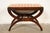 A gorgeous Regency style curule vanity bench, stool, or ottoman By Kindel Furniture USA, Circa 1960s Carved mahogany...