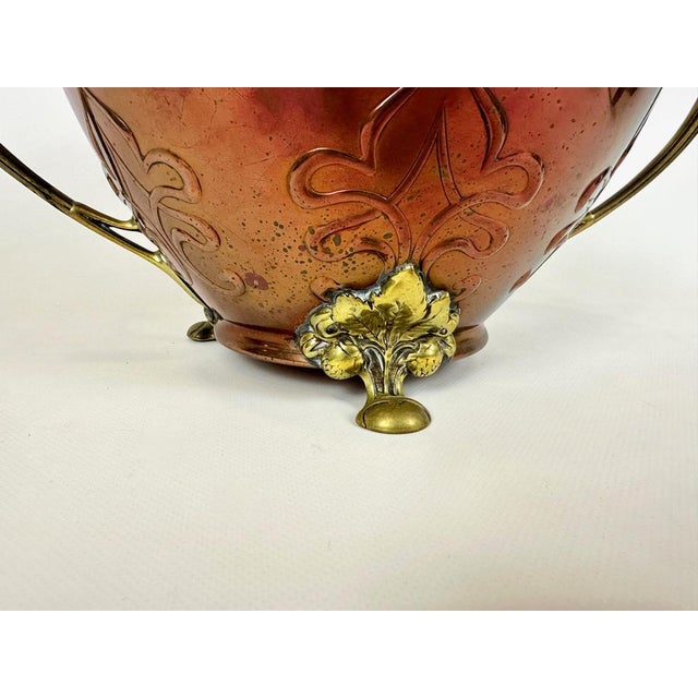 Large Art Nouveau Copper and Brass Champagne Cooler Bowl from WMF, 1900s For Sale - Image 4 of 13