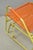Vintage Mid Century Modern Orange Vinyl Spaghetti Strap Glider Lounge Chair For Sale - Image 13 of 18