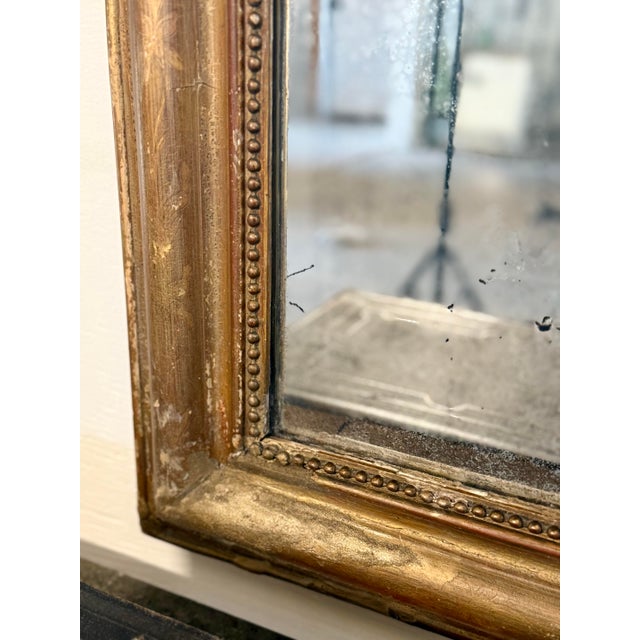 Antique French Floral Gilt Louis Philippe Mirror For Sale - Image 11 of 12