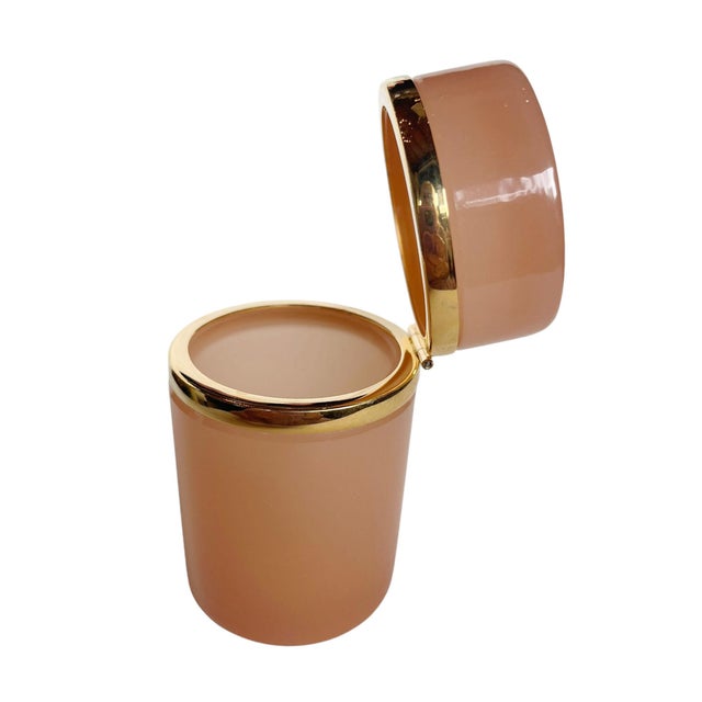 French French Pink Opaline Glass Canister For Sale - Image 3 of 4
