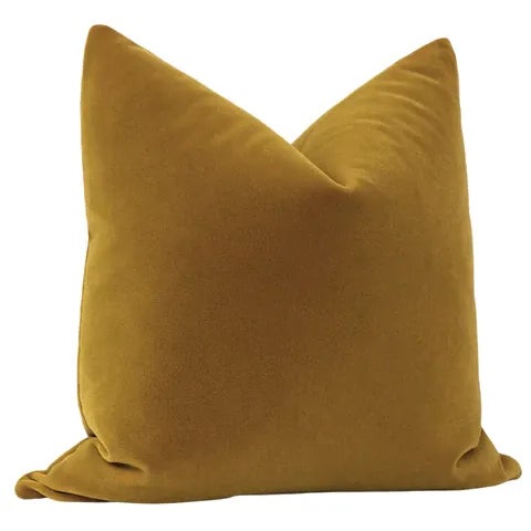 Contemporary 22" Bourbon Mohair Velvet Pillows - a Pair For Sale - Image 3 of 5