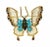 This is a exquisite vintage brooch, it is crafted from 18k yellow gold with a polished fligree design, the body of the...