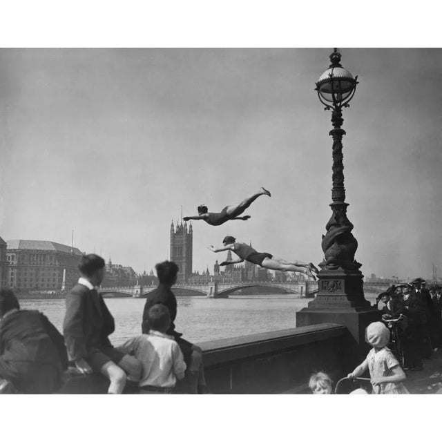 Thames Divers (1934) - Silver Gelatin Fibre Print (Photo by H F Davis/Getty Images Archive) Two divers jumping off the...