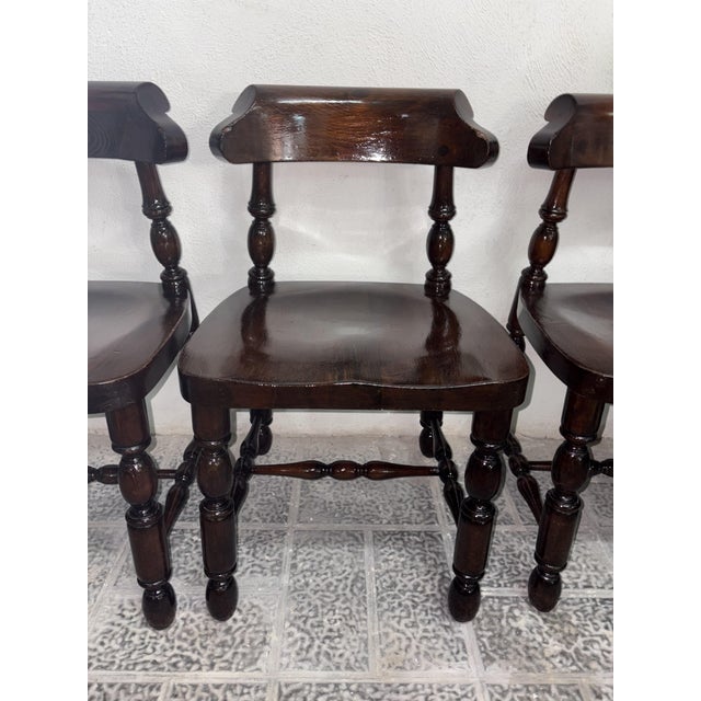 Rustic English Style Chairs, 1900, Set of 4 For Sale - Image 11 of 14
