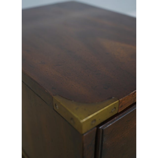 Drexel Heritage Small Campaign Style Accent Chest For Sale - Image 12 of 15