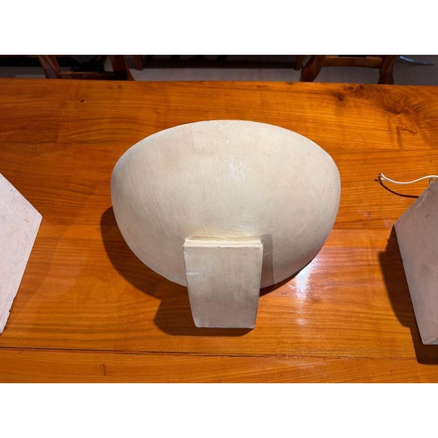 Art Deco Wall Sconces in Patinated Plaster, France, 1925, Set of 3 For Sale - Image 9 of 18