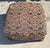 French Provincial Vintage Square Damask Ottoman With Hand-Painted Faceted Feet & Nailhead Trim For Sale - Image 3 of 11